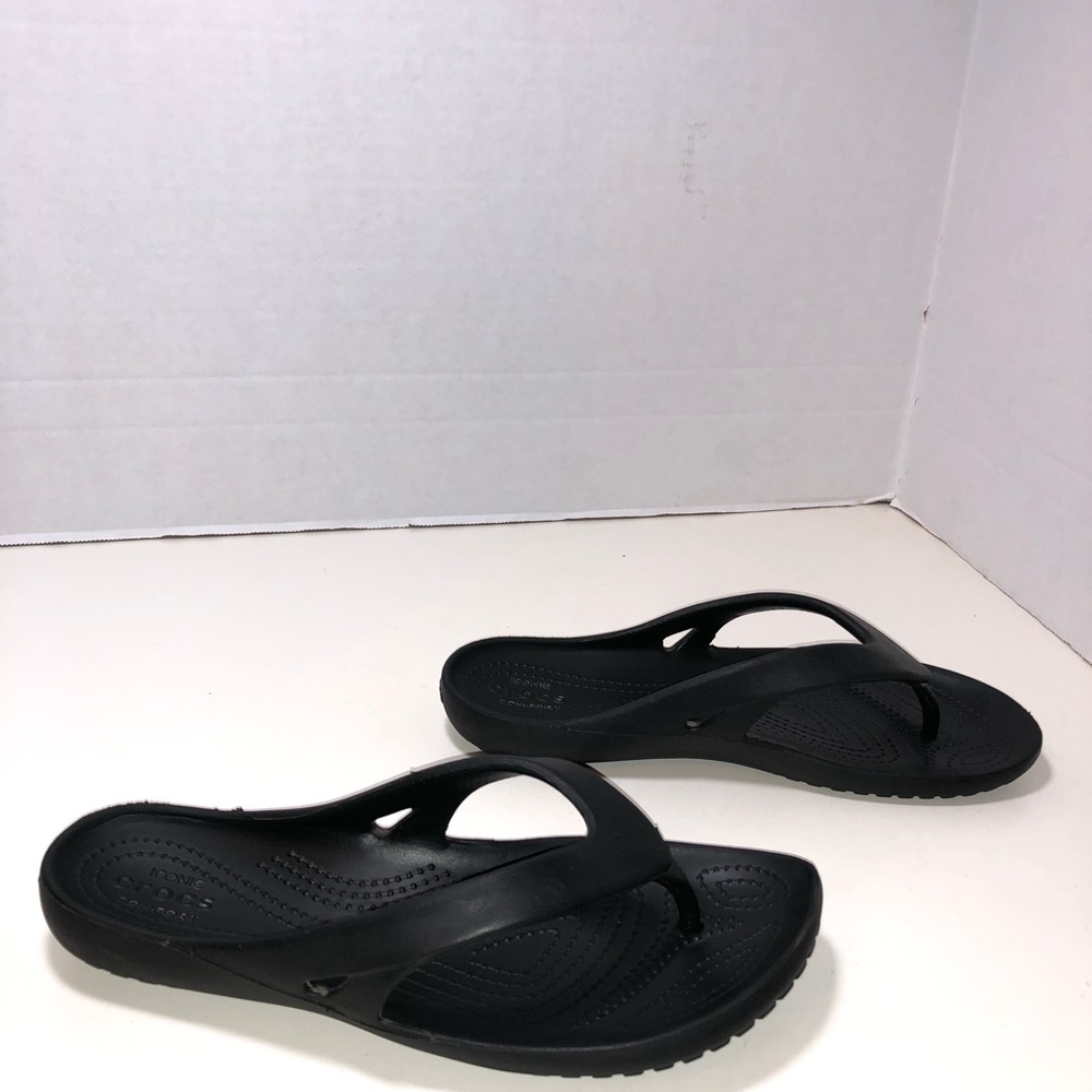 Crocs Iconic Comfort Black Flip Flop Sandal